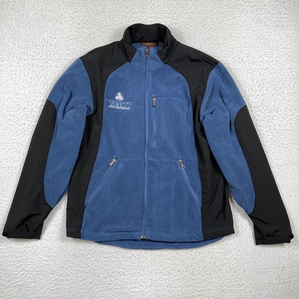 Hawke & Co Fleece Jacket Mens XL Blue Full Zip Softshell Gorpcore Outdoor Layer